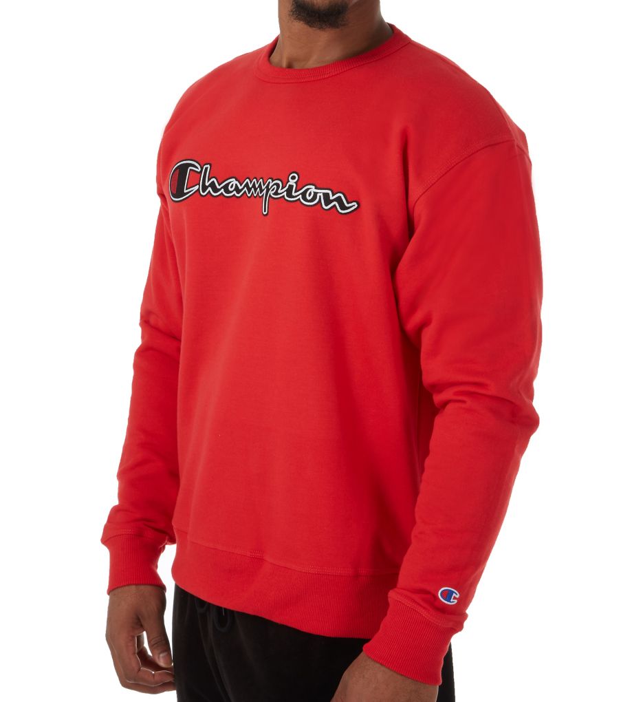 Graphic Powerblend Fleece Crew with Applique-acs