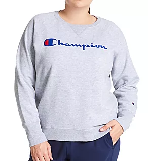 Plus Size Powerblend Fleece Graphic Pullover Oxford Gray 4X