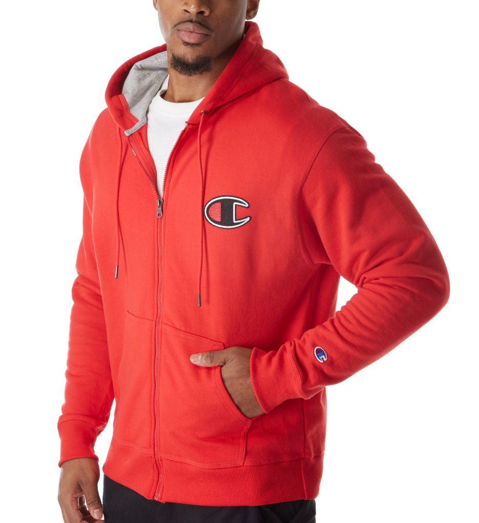 Graphic Powerblend Full Zip Fleece Hoodie-acs