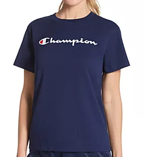 Classic Short Sleeve Crew Neck T-Shirt Athletic Navy XS