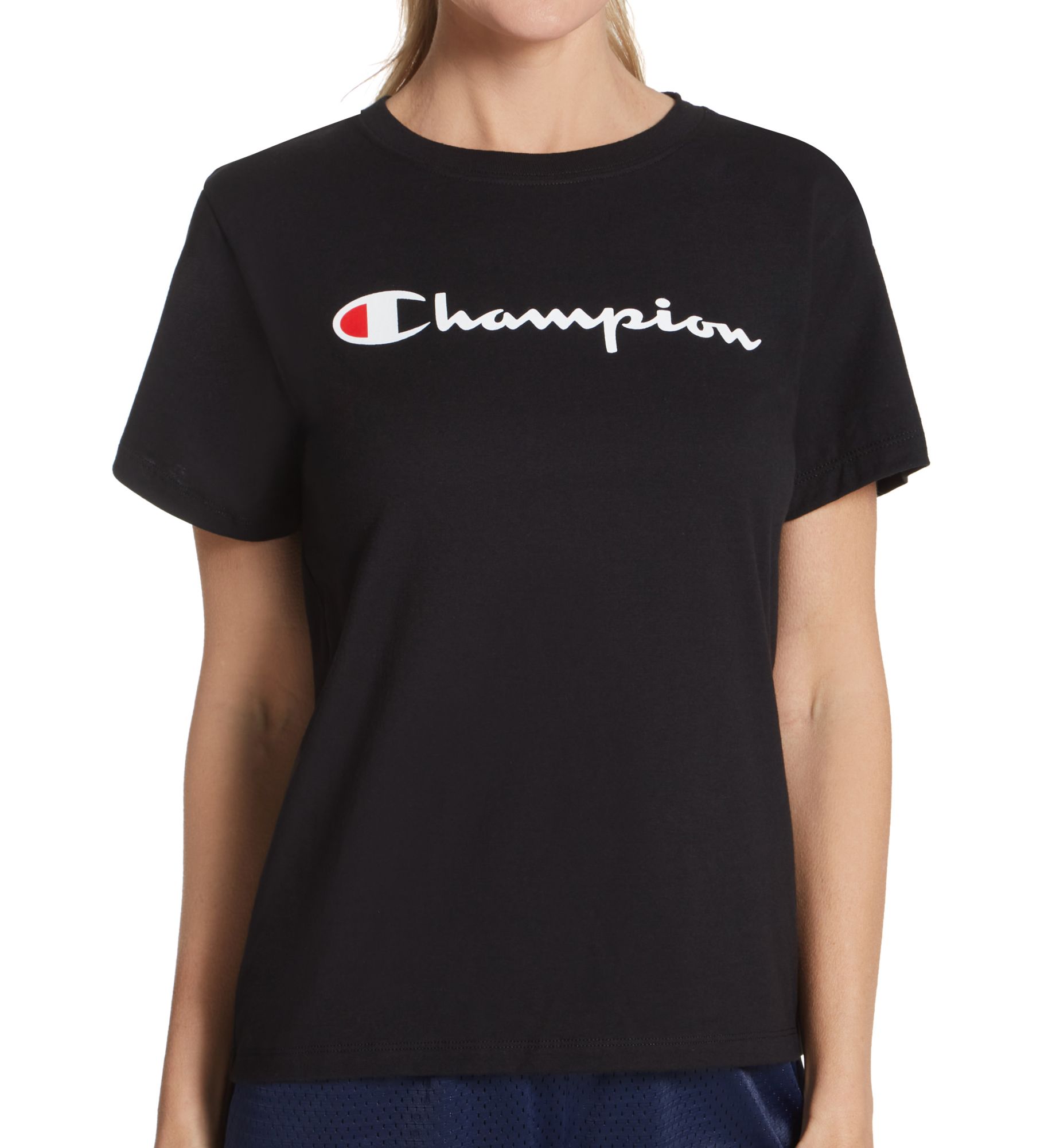 Champion Classic Short Sleeve Crew Neck T-Shirt Black S  - Image 1