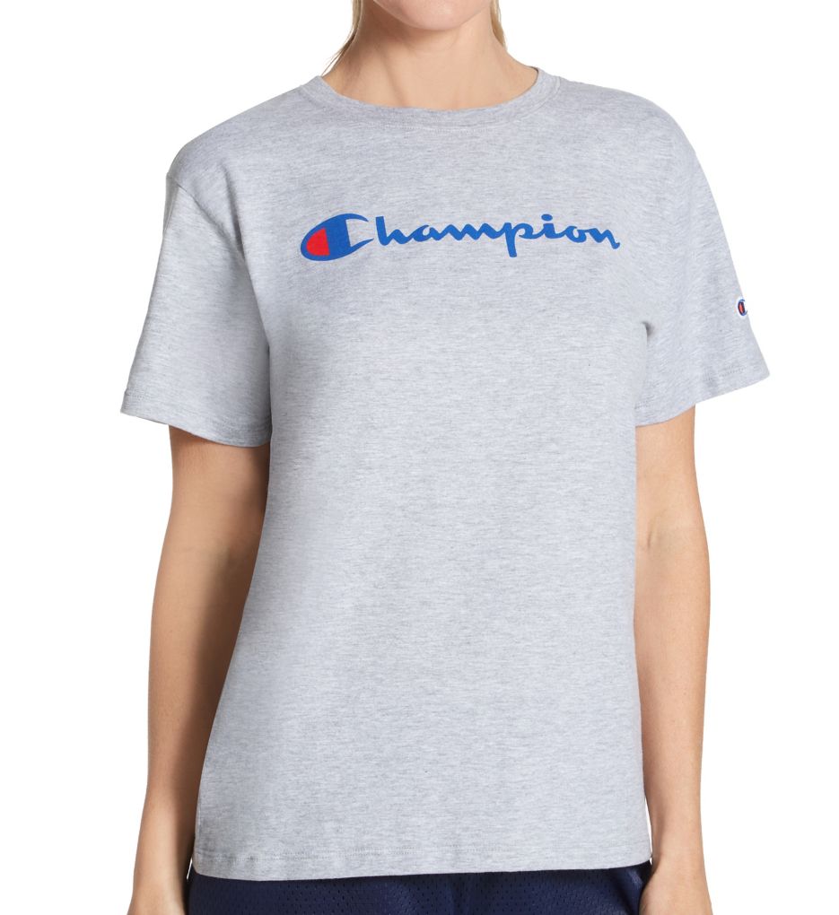 Nogen som helst Quilt Byblomst Champion Classic Short Sleeve Crew Neck T-Shirt GT18HY - Champion T-Shirts  & Tops