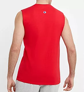 Classic Graphic Logo Jersey Muscle Shirt Scarlet 2XL