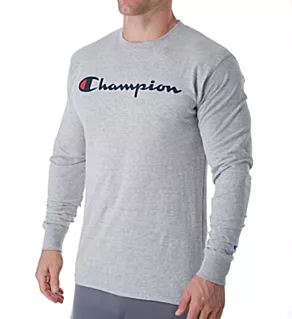 Classic Jersey Graphic Long Sleeve T-Shirt Granite Heather 2XL