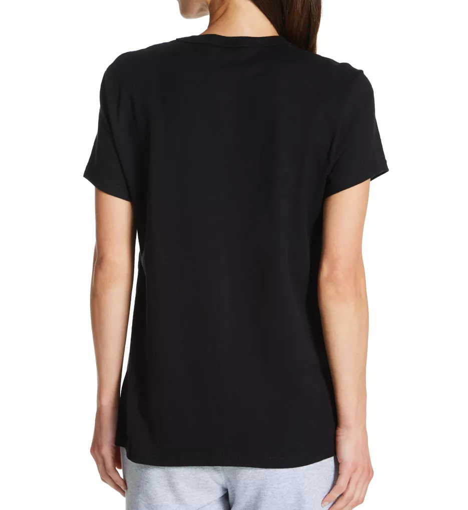 Boyfriend Script Logo 100% Cotton T-Shirt Black S