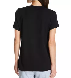 Boyfriend Script Logo 100% Cotton T-Shirt Black S