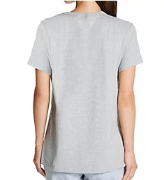 Boyfriend Script Logo 100% Cotton T-Shirt Oxford Gray S