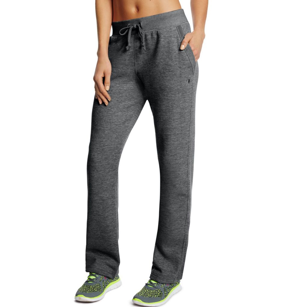 Champion women's fleece open bottom pant hotsell