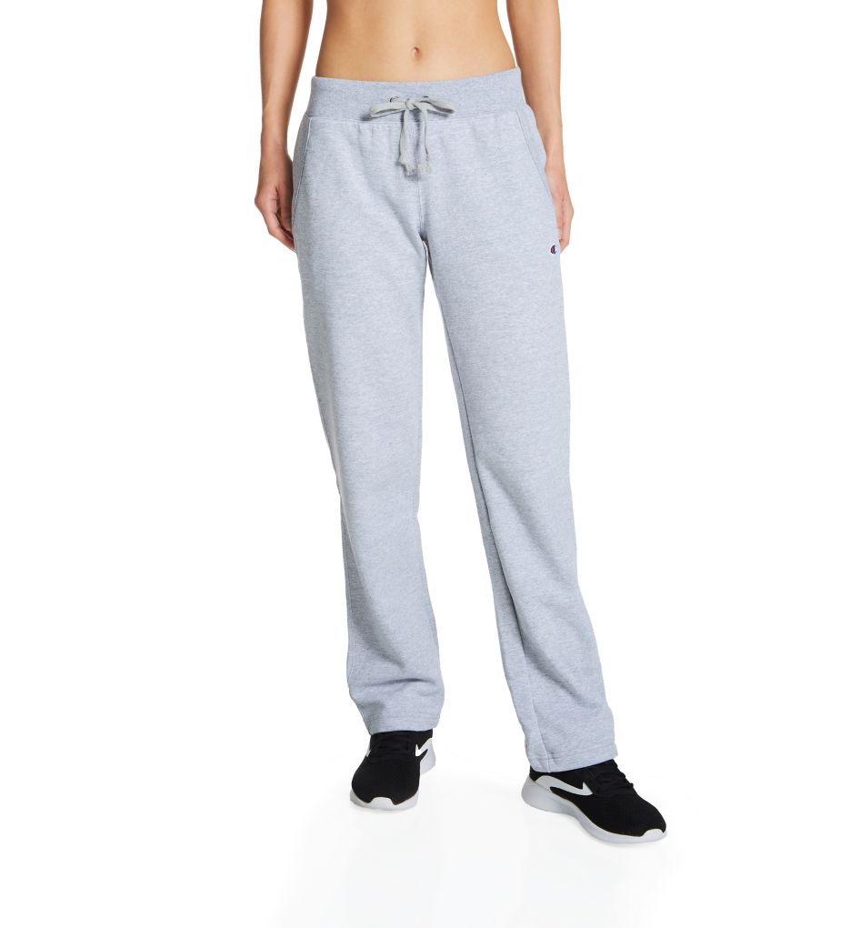 Fleece Open Bottom Pant with Front Pockets-fs