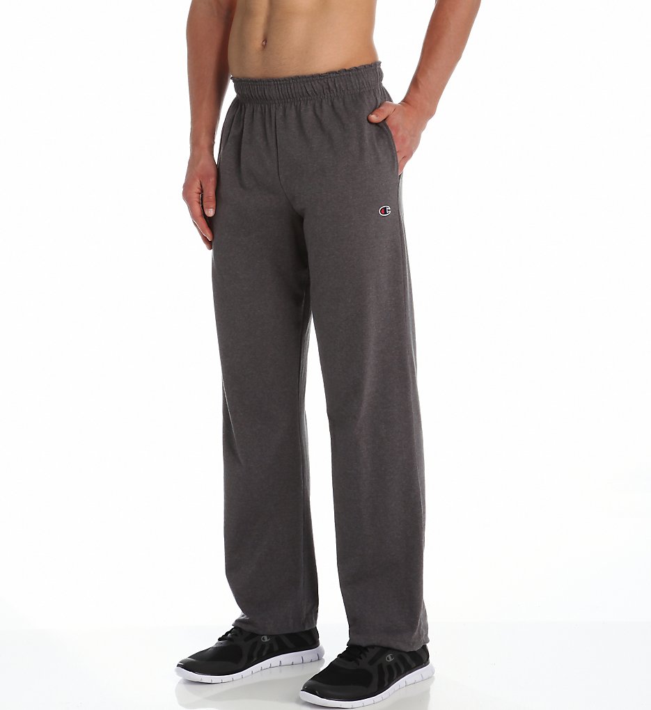Champion P7309 Authentic Open Bottom Jersey Pants (Granite Heather)