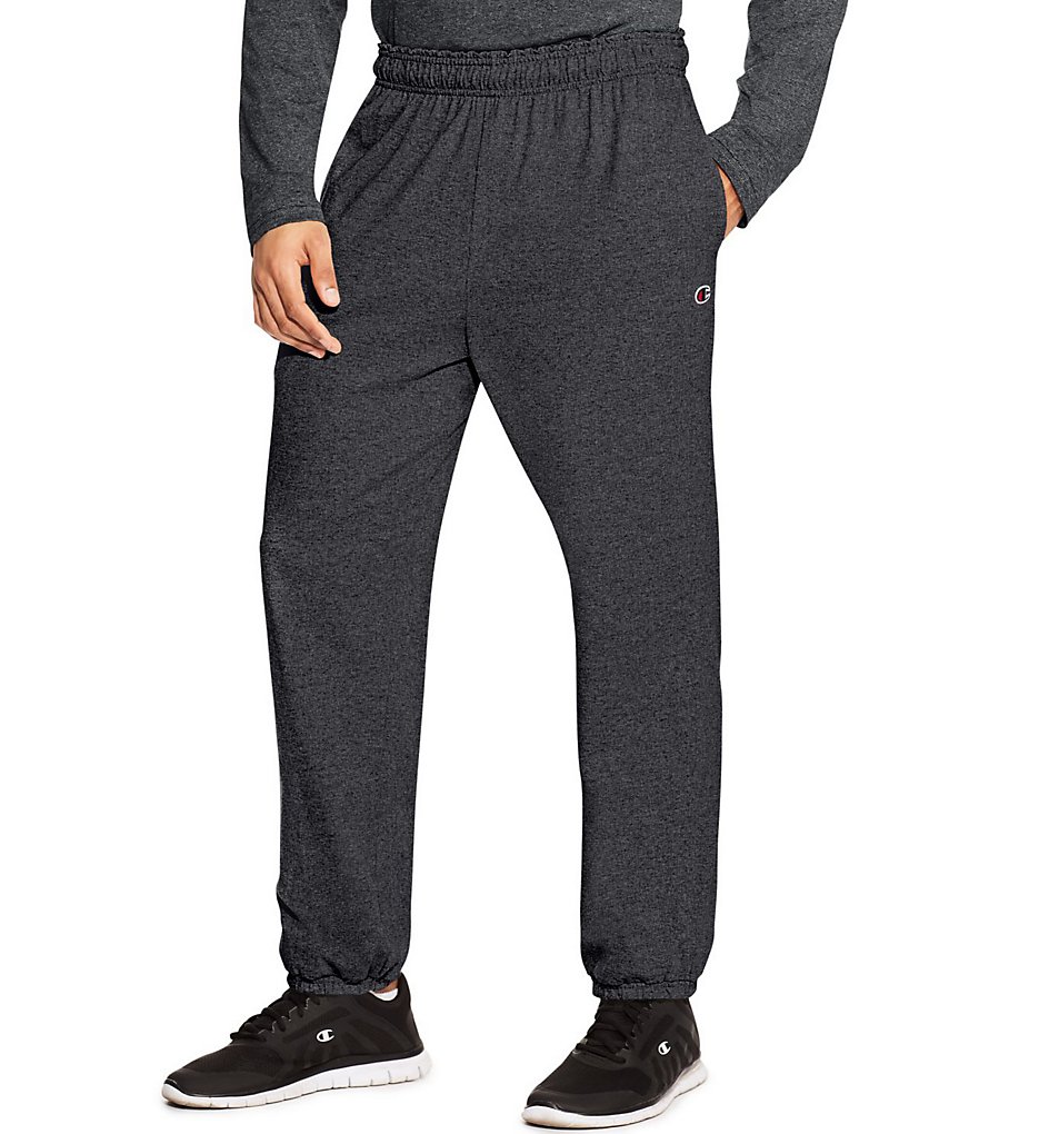 Champion P7310 Authentic Jersey Closed Bottom Pants (Granite Heather)