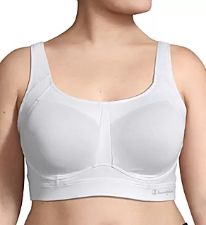 Plus Size Motion Control Underwire Sports Bra White 38DD