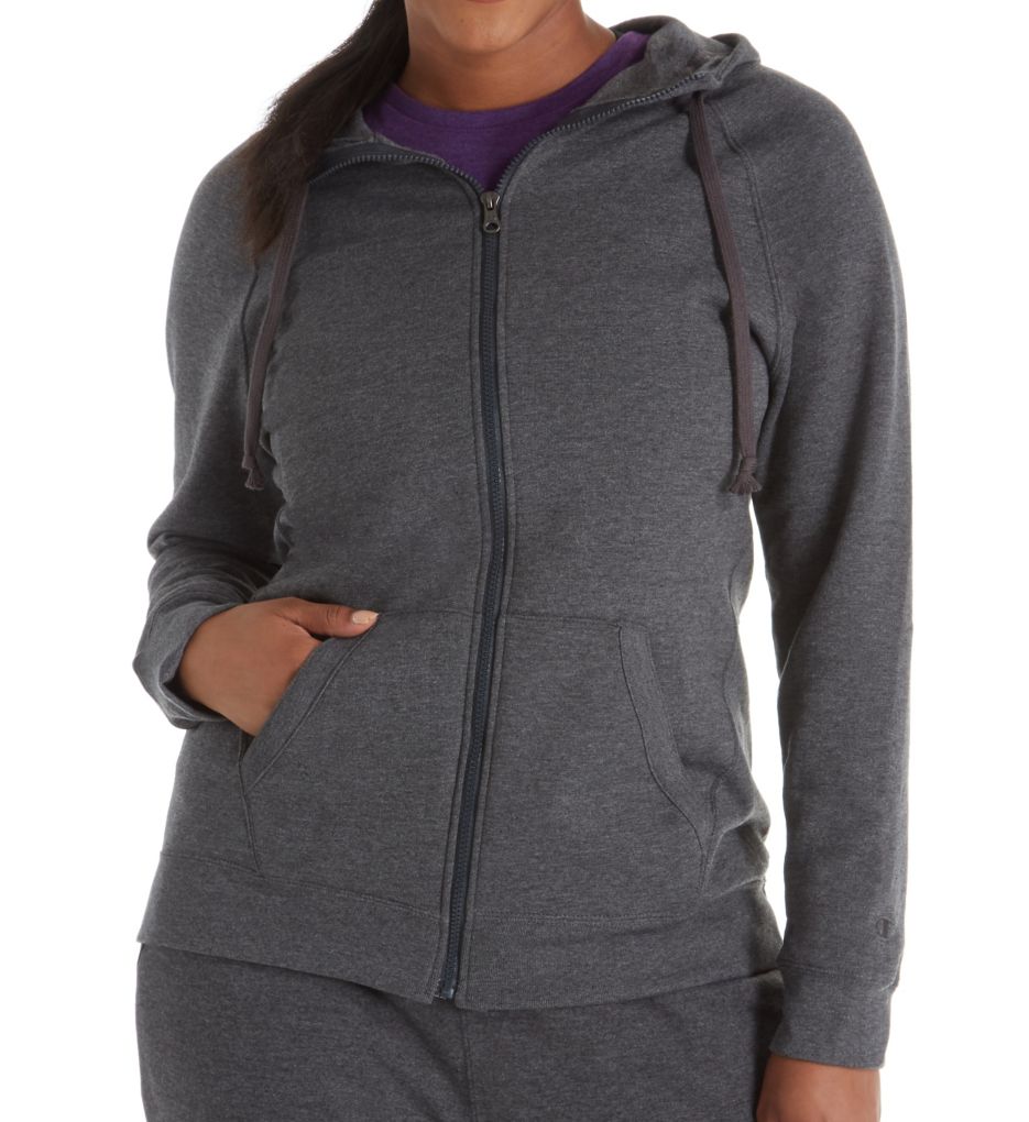 Plus Size Fleece Full Zip Hoodie Jacket-fs