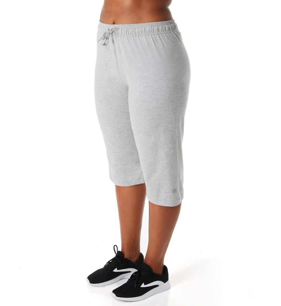 Plus Size Jersey 18 Inch Capri Pant