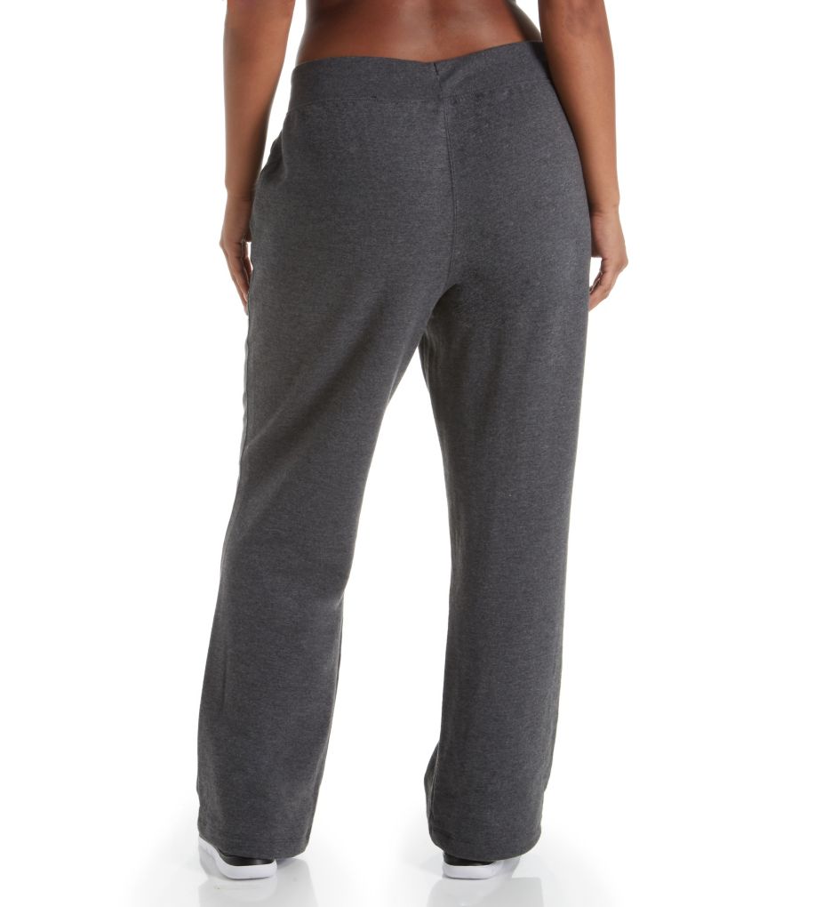 Plus Size Fleece Front Pocket Open Bottom Pant-bs