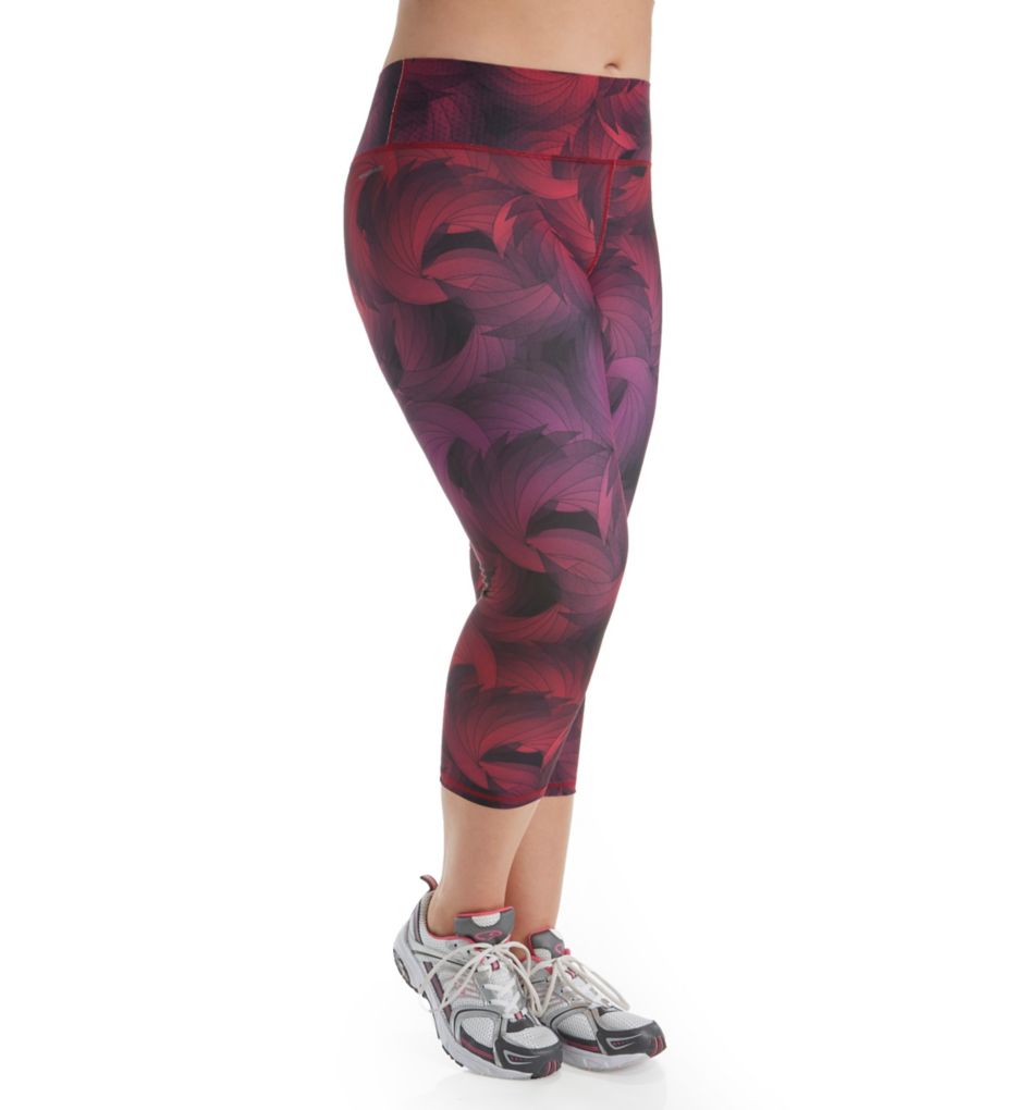 Absolute Plus Size Print Capri with SmoothTec Band-acs