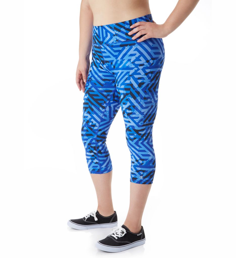 Absolute Plus Size Print Capri with SmoothTec Band-acs