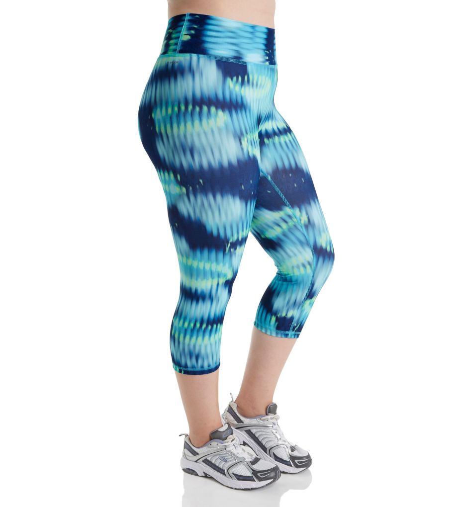 Absolute Plus Size Print Capri with SmoothTec Band-acs