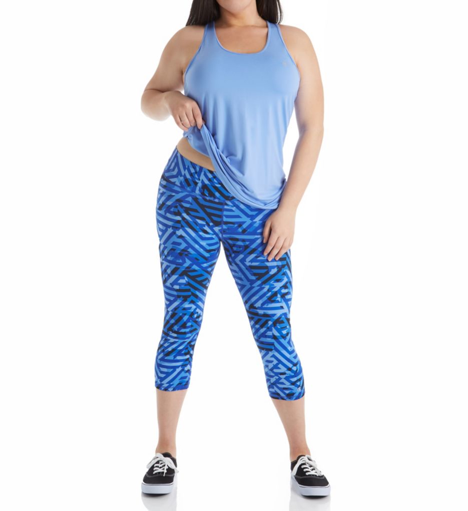 Absolute Plus Size Print Capri with SmoothTec Band-cs1