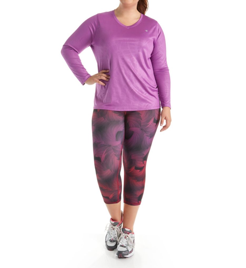 Absolute Plus Size Print Capri with SmoothTec Band-cs2