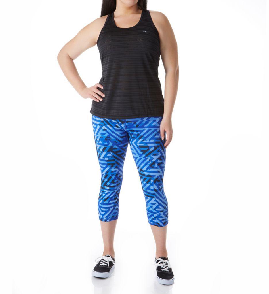Absolute Plus Size Print Capri with SmoothTec Band-cs3