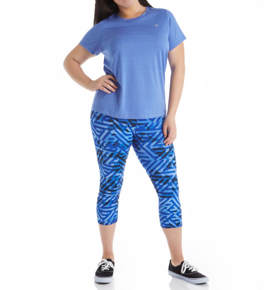 Absolute Plus Size Print Capri with SmoothTec Band-cs4