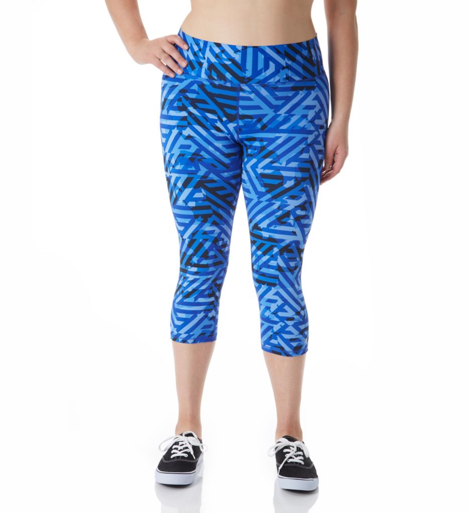 Absolute Plus Size Print Capri with SmoothTec Band-fs