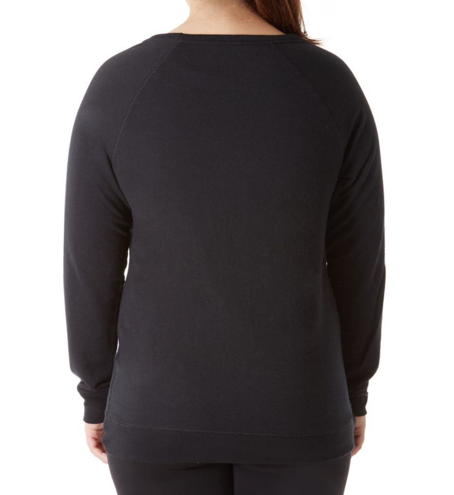 Plus Size French Terry Boatneck Crew Top