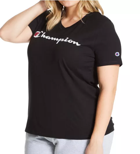 Champion Plus Size Classic Graphic Jersey V-Neck T-Shirt QW124GY