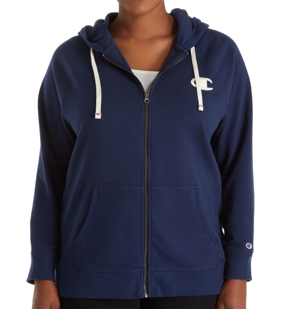 Heritage Plus Size French Terry Full Zip Hoodie-fs