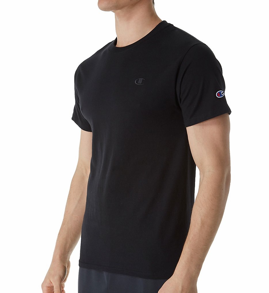 Champion T0223 Classic Athletic Fit Jersey Tee (Black)
