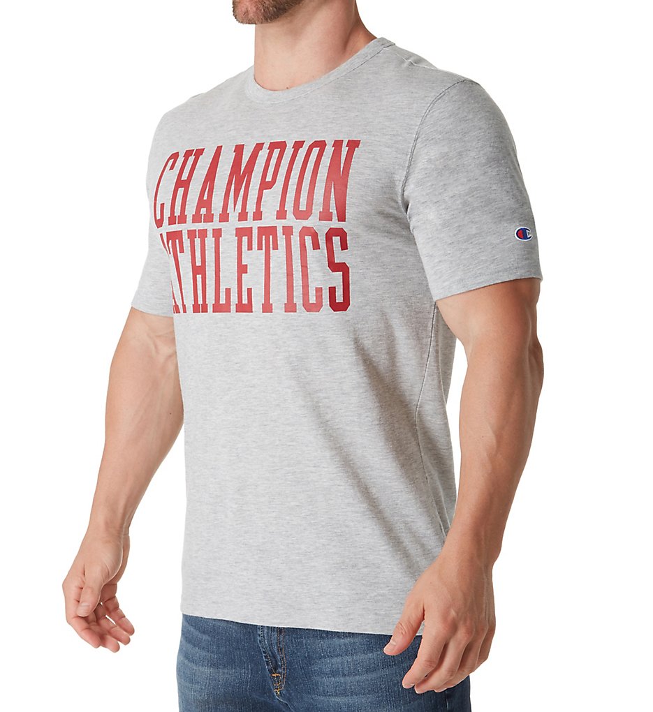 Champion T1235 Heritage Short Sleeve Slub Vintage T-Shirt (Oxford Grey)