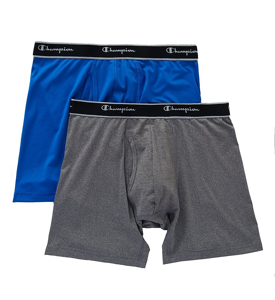 Champion TPRB X-Temp Tech Performance Boxer Briefs - 2 Pack (Velvet Blue/Grey)