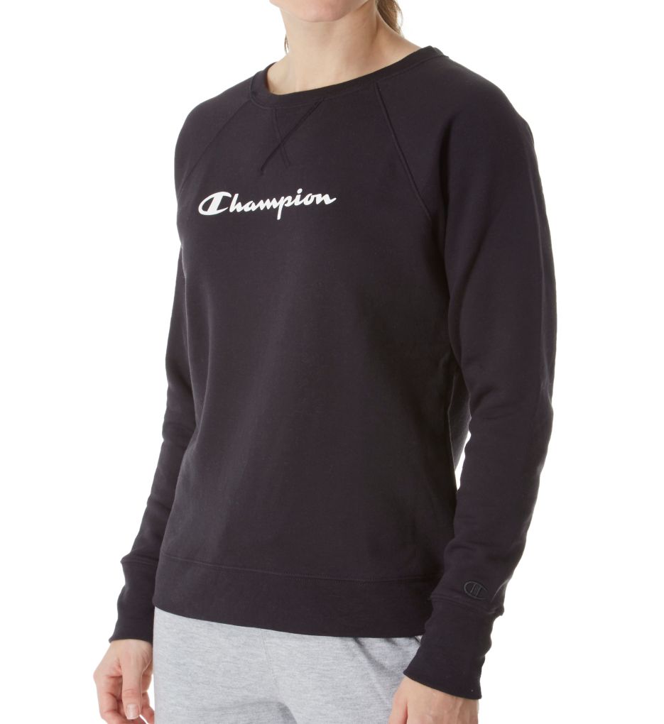 Fleece Graphic Boyfriend Long Sleeve Crew-acs