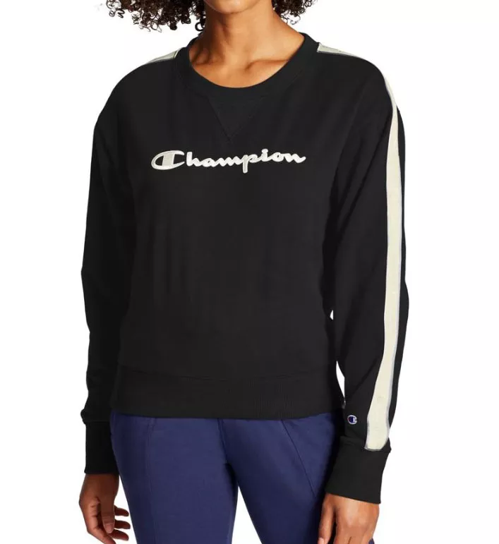 Heritage Fleece Crew Neck Pullover with Taping Black 2X