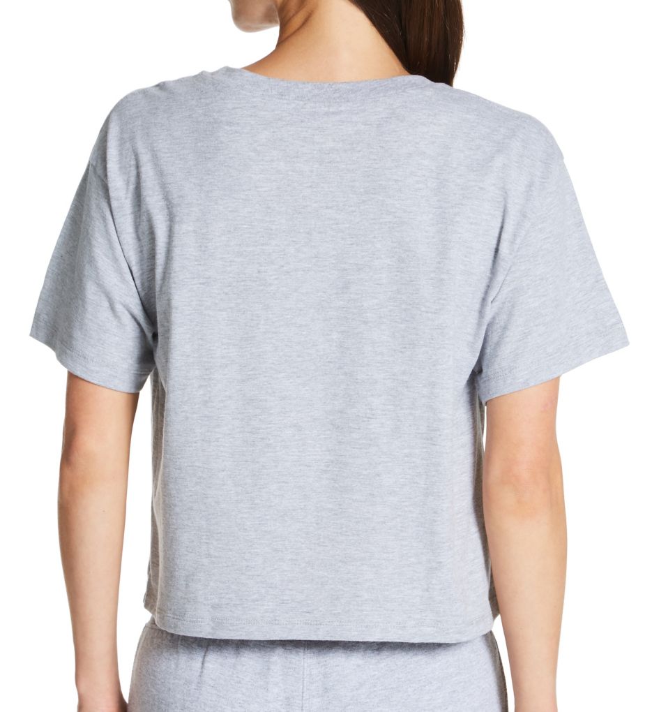 Champion Classic Script Logo Cropped T-Shirt Oxford Gray S  - Image 2