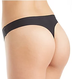 Soft Stretch Seamless Thong Panty - 3 Pack Black O/S