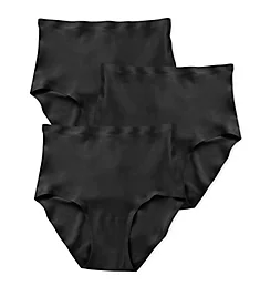 Soft Stretch Seamless Brief Panty - 3 Pack Black O/S
