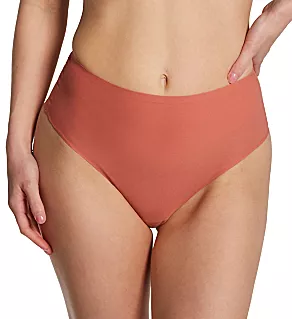 Soft Stretch High Waist Thong Rose Canyon O/S