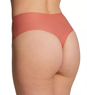 Soft Stretch High Waist Thong Rose Canyon O/S