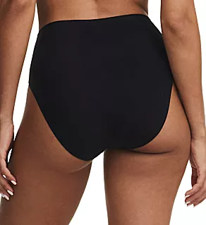 Soft Stretch High Cut Brief Panty Black O/S