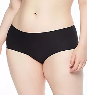 Soft Stretch Seamless Hipster Plus Size Panty Black O/S