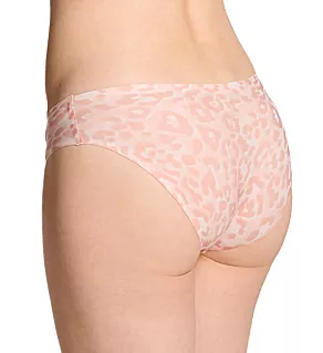 Soft Stretch Print Bikini Panty Leo Blush O/S