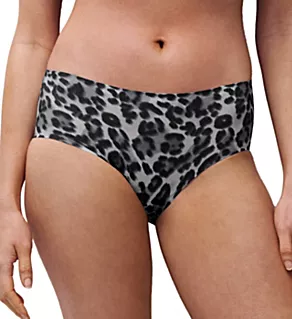 Soft Stretch Print Hipster Panty Grey Leopard O/S
