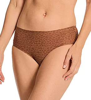 Soft Stretch Print Hipster Panty Wild Brown O/S