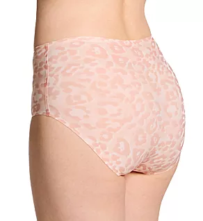 Soft Stretch Print Brief Panty Leo Blush O/S