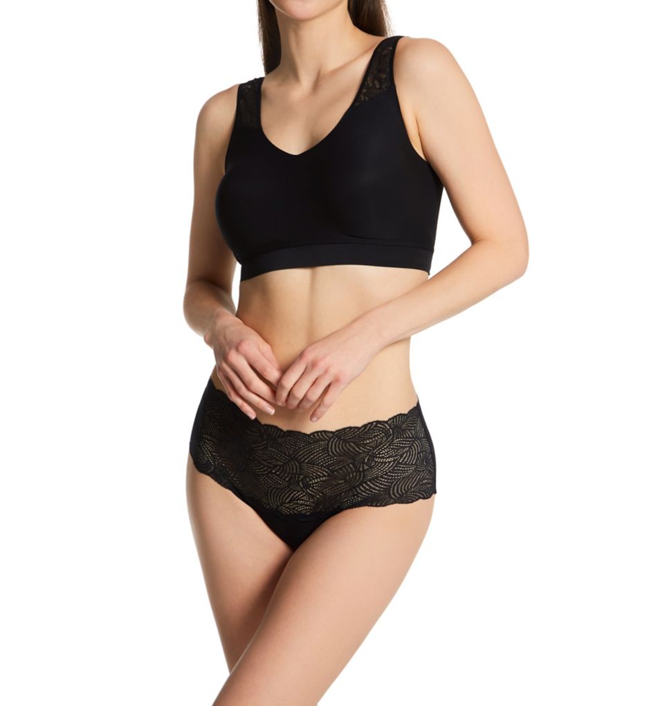 Soft Stretch Padded Bra Top with Lace-cs1