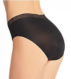 Soft Stretch Hipster Panty with Lace Black O/S