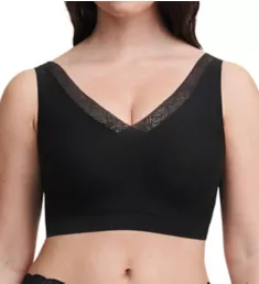 Soft Stretch Lightly Padded Wireless Bra Top Black XS/S