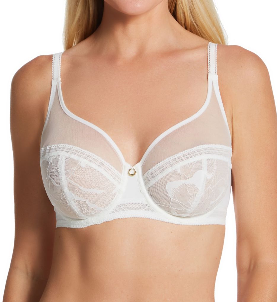 Chantelle (2541330) -- Chantelle 11M1 True Lace Full Coverage Underwire Bra (Milk 38H)